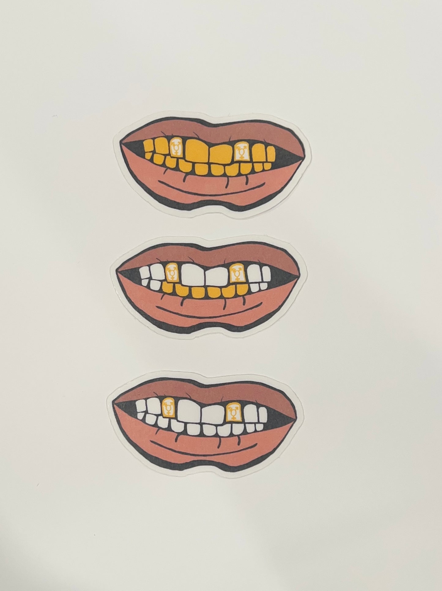 3 Pack Grillz Stickers